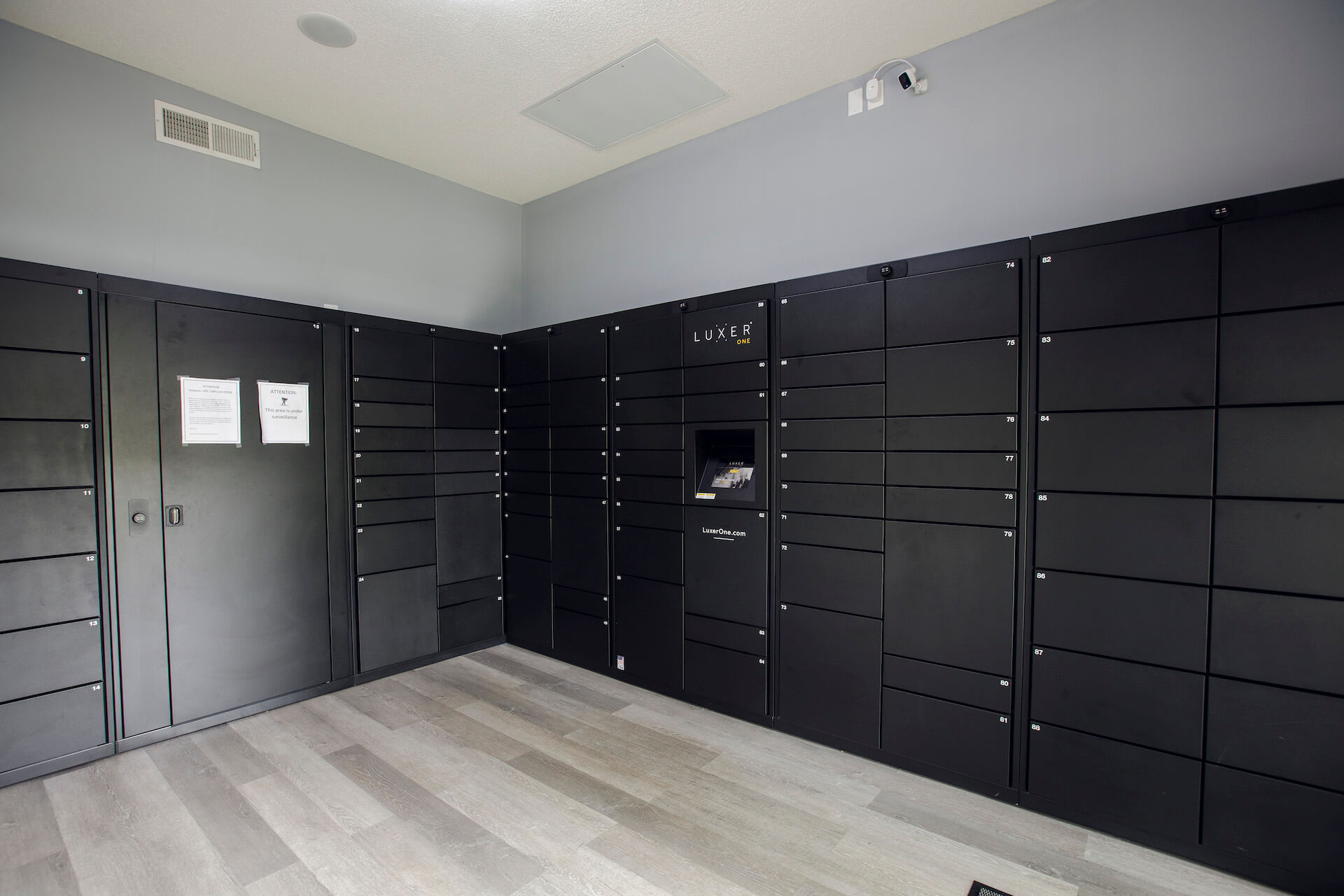 modern and secure package locker room