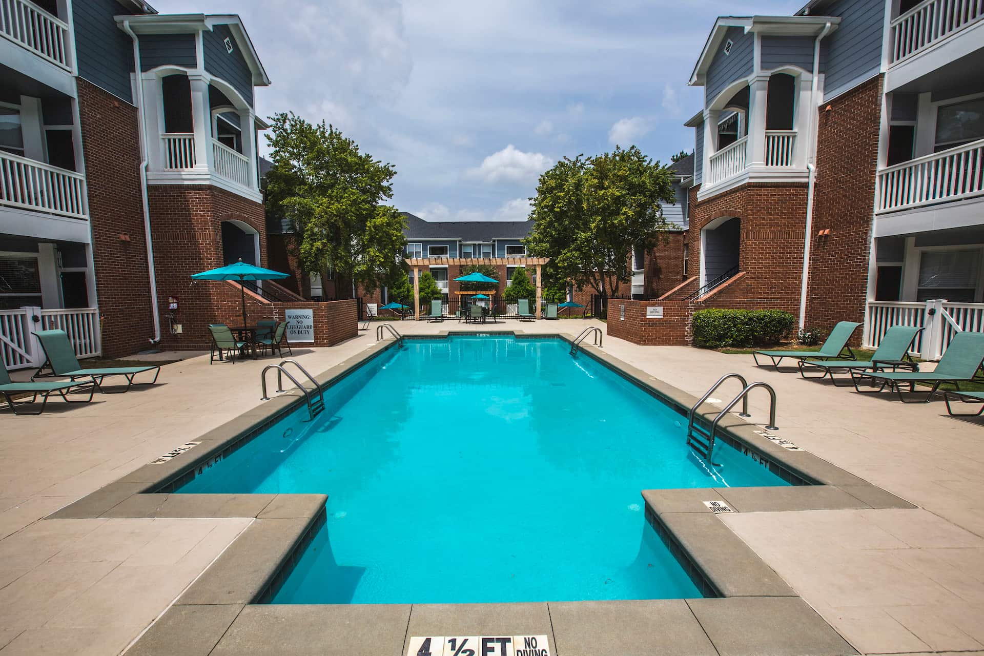 one of four resort-style pool